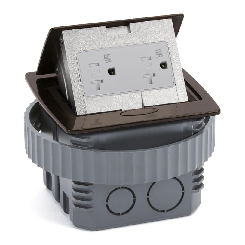 Square Kitchen Countertop Pop-Up (Decora) – Dark Bronze Metal Cover