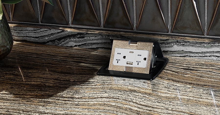 Lew Electric PUFP-CT-BK-AC-PB open on counter