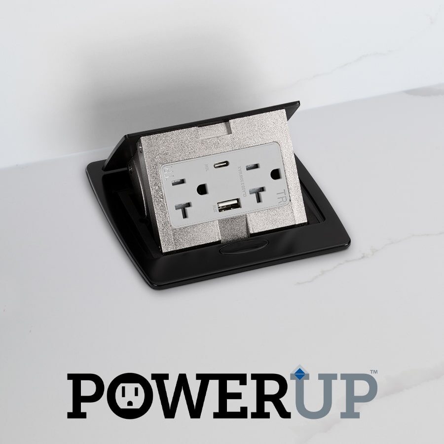 PUFP-CT-BK open on white counter with logo